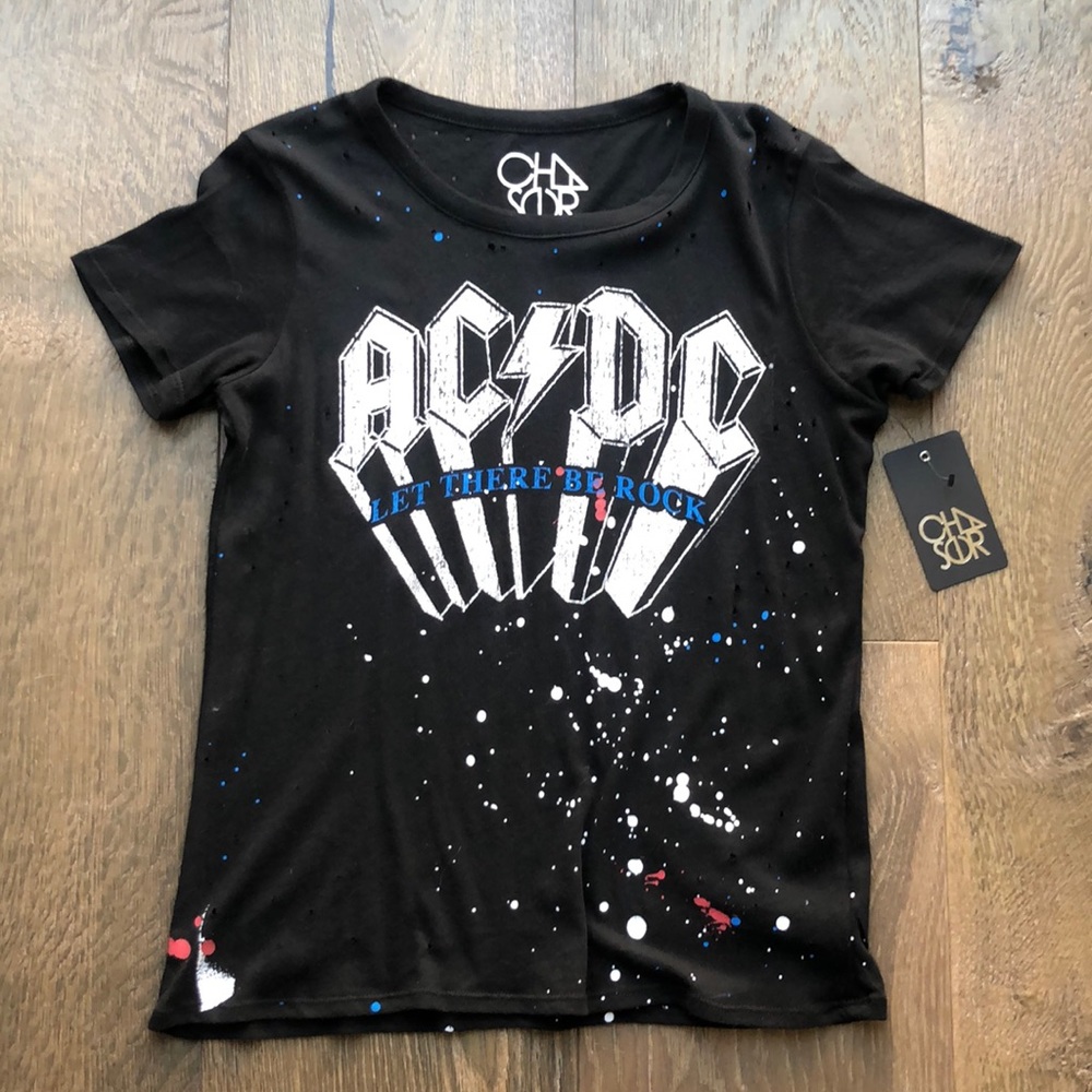 AC|DC NEW Chaser Brand Band Shirt Let There Be Rock - Picture 5 of 12